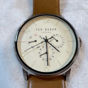 Ted Baker London TE50292010 Classic Multifunction Brown Leather Strap Watch